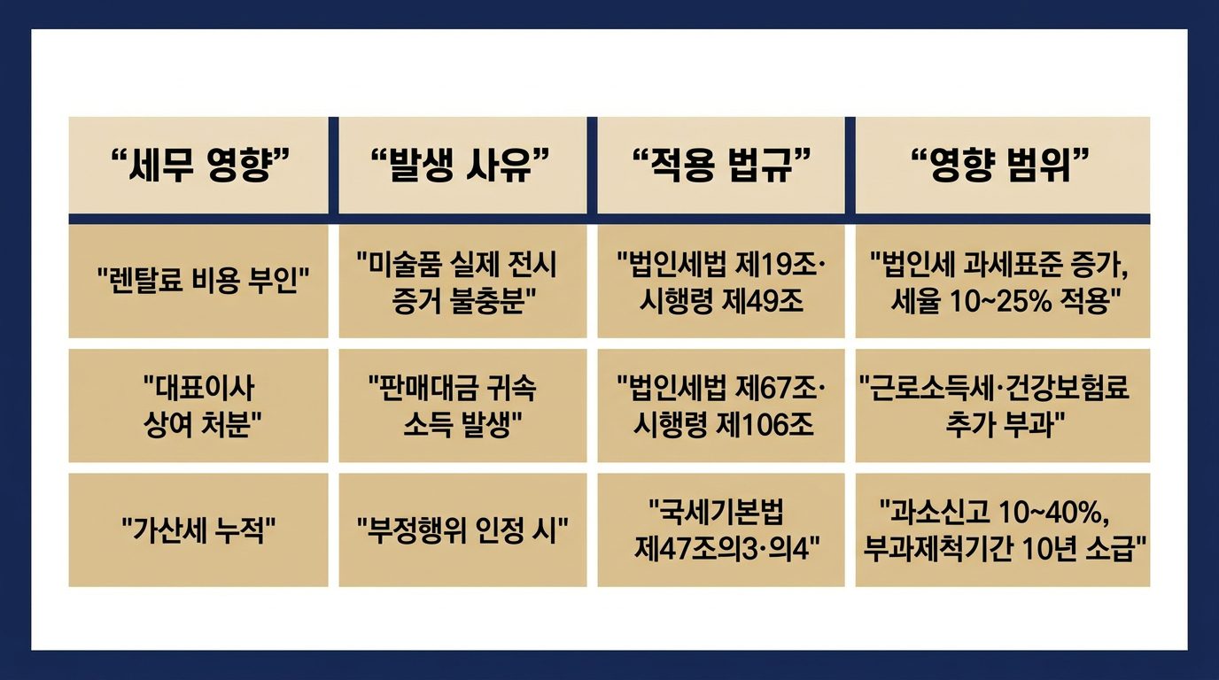 미술품 렌탈 세무조사 2