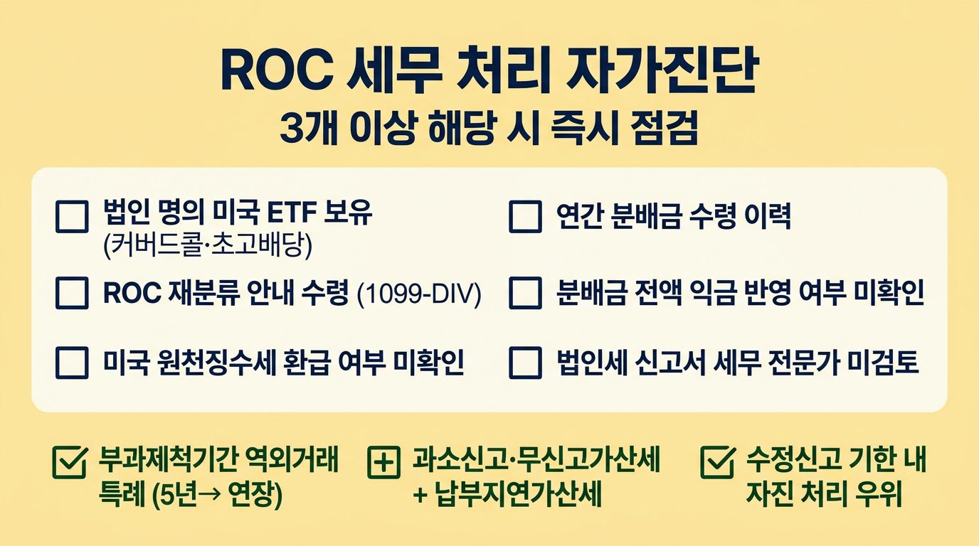 해외 ETF ROC 법인세 신고 3
